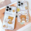 日本のアニメ 猫 ネコ リラックマ iPhone ケース 7 8 PLUS SE2 XS XR X 11 12 13 14 15 16 Pro Promax mini SE3