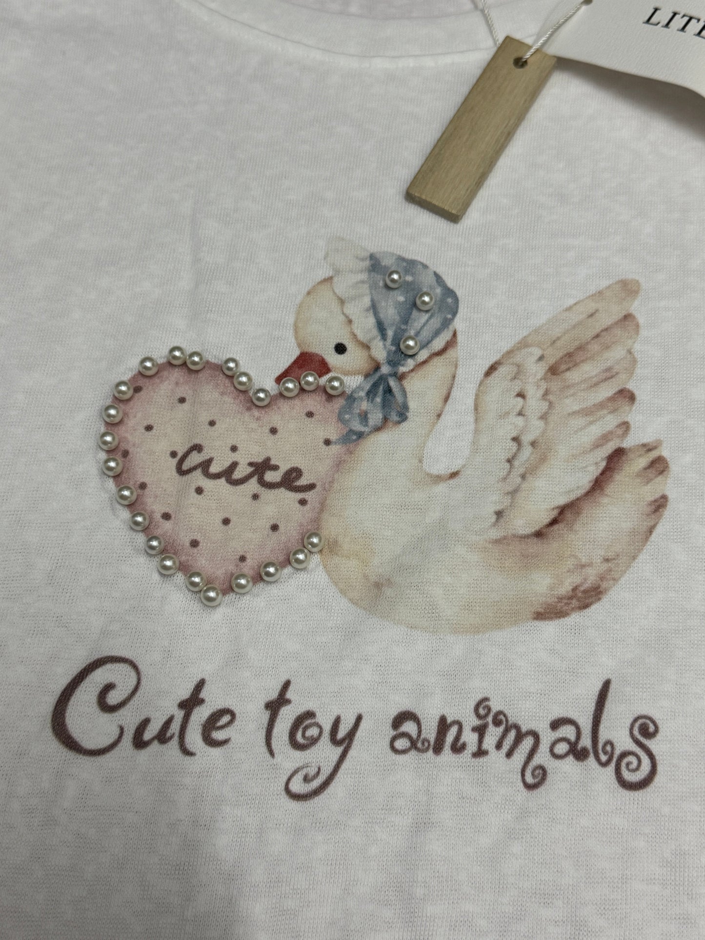 Korean Fashion Cute Animals Style T-Shirt Series | Vintage Pearl Dove - Kawaii Fashion Items