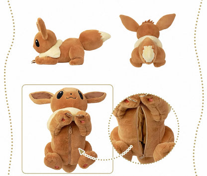 Japan Cartoon Pokemon Eevee Evolution Series Plush Bag | Eevee Vaporeon Jolteon Flareon Espeon Umbreon Leafeon Glaceon Sylveon - Evolve Anime Collectable Kawaii Item