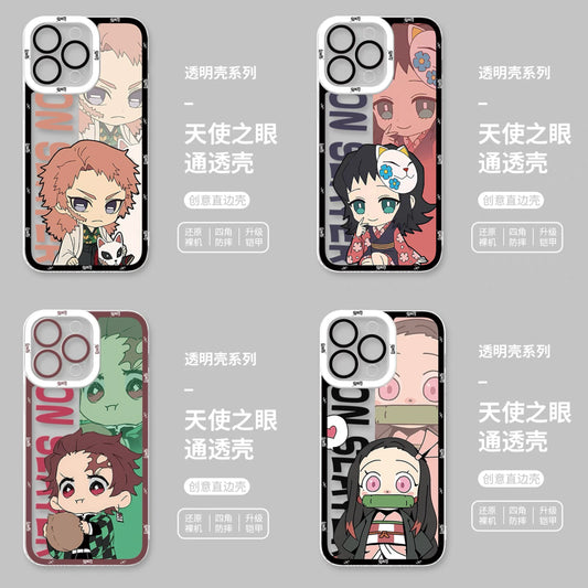 Japanese Anime Kimetsu no Yaiba Demon Slayer Cute Style | Sabito Makomo Nezuko Tanjiro - iPhone Case PLUS SE2 XS XR X 11 12 13 14 15 16 16e 17 17e Pro Promax 12mini 13mini - Phone Case Samsung Galaxy S26 S25 S24 S23 S22 S21 FE Ultra