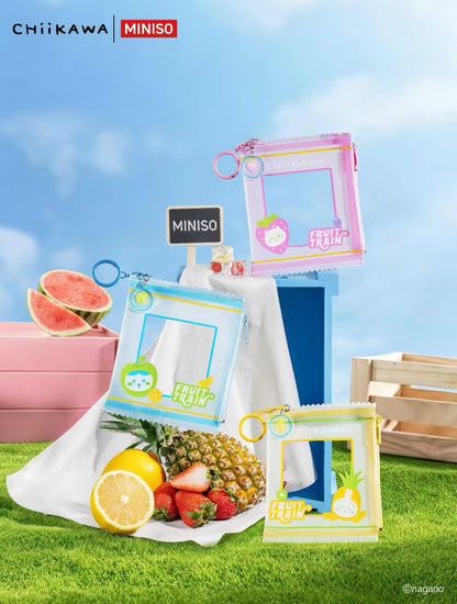 ChiiKawa X Miniso Fruit Market Series | ChiiKawa Hachiware Usagi Fruit Style Transparent Plastic Itabag Doll Bag Keychain - Kawaii Items Room Decoration