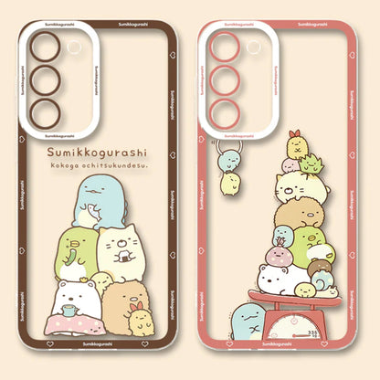 Japanese Cartoon Sumikko Gurashi | Relaxing Together On Weight 2 Style - Phone Case Samsung Galaxy S26 S25 S24 S23 S22 S21 FE Ultra Edge
