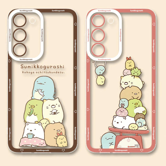 Japanese Cartoon Sumikko Gurashi | Relaxing Together On Weight 2 Style - Phone Case Samsung Galaxy S26 S25 S24 S23 S22 S21 FE Ultra Edge