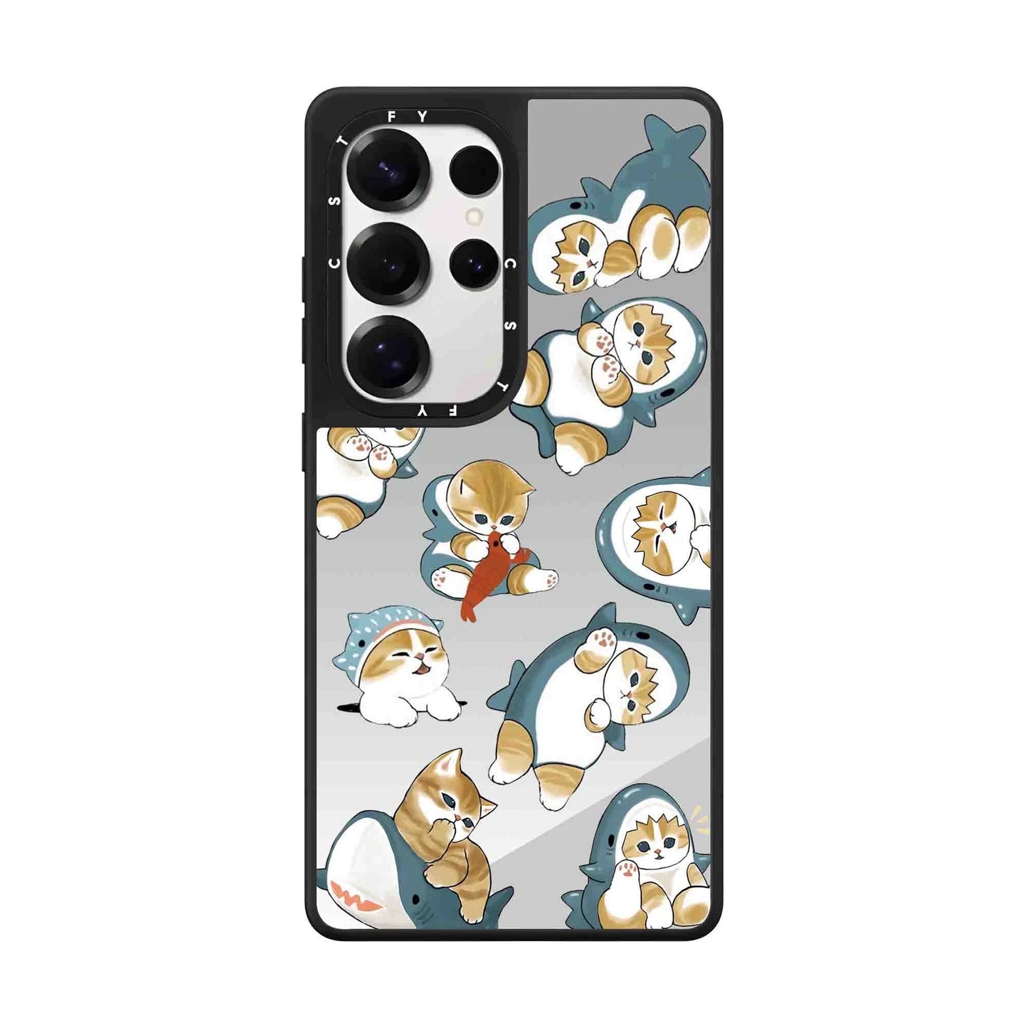 Cute Cartoon Mofusand | Shark Lovely Cat - Phone Case Samsung Galaxy S25 S24 S23 Ultra