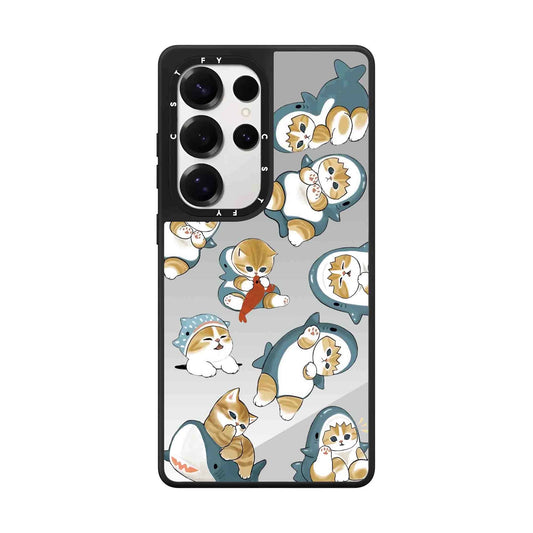 Cute Cartoon Mofusand | Shark Lovely Cat - Phone Case Samsung Galaxy S25 S24 S23 Ultra