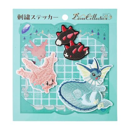 Japan Cartoon Pokemon Eevee Evolution Series Embroidery Sticker | Eevee Vaporeon Jolteon Flareon Espeon Umbreon Leafeon Glaceon Sylveon - Evolve Anime Collectable Kawaii Item