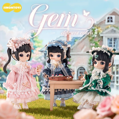 Simon Toys Cosplay Doll Outfits Set Gem Version | Different Colour Green Blue Pink - Original Outfits - 1/12 ob11 11cm BJD Doll Ball Joint Doll