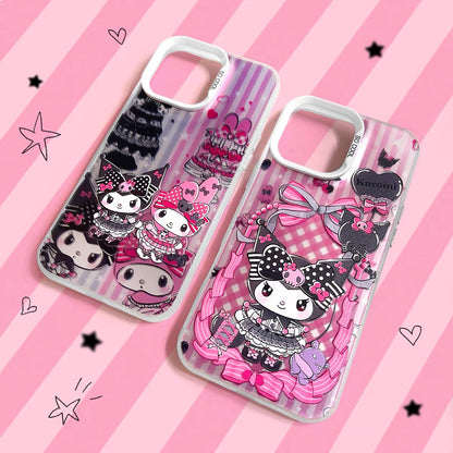 Japanese Cartoon Sanrio Circus Lolita Laser Case | My Melody Kuromi 3 Styles - Phone Case Samsung Galaxy S26 S25 S24 S23 S22 S21 FE Ultra Edge