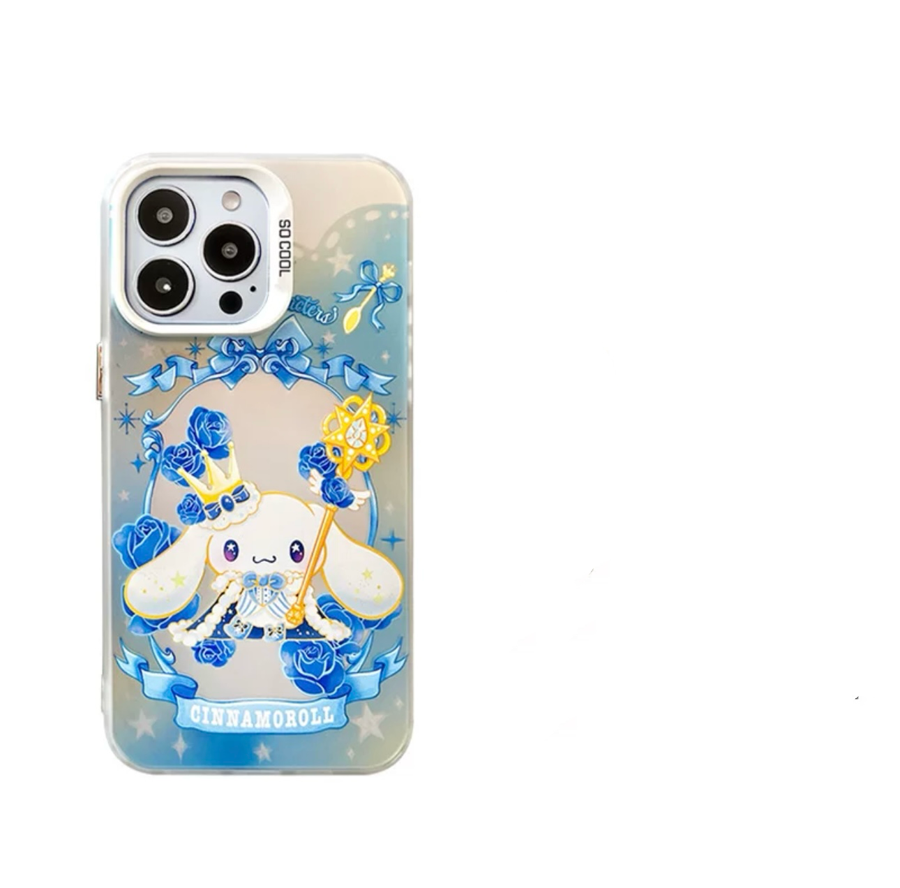 Japanese Cartoon Sanrio King & Queenl | My Melody Kuromi Cinnamoroll Pompompurin Laser - iPhone Case 11 12 13 14 15 16 Pro Promax