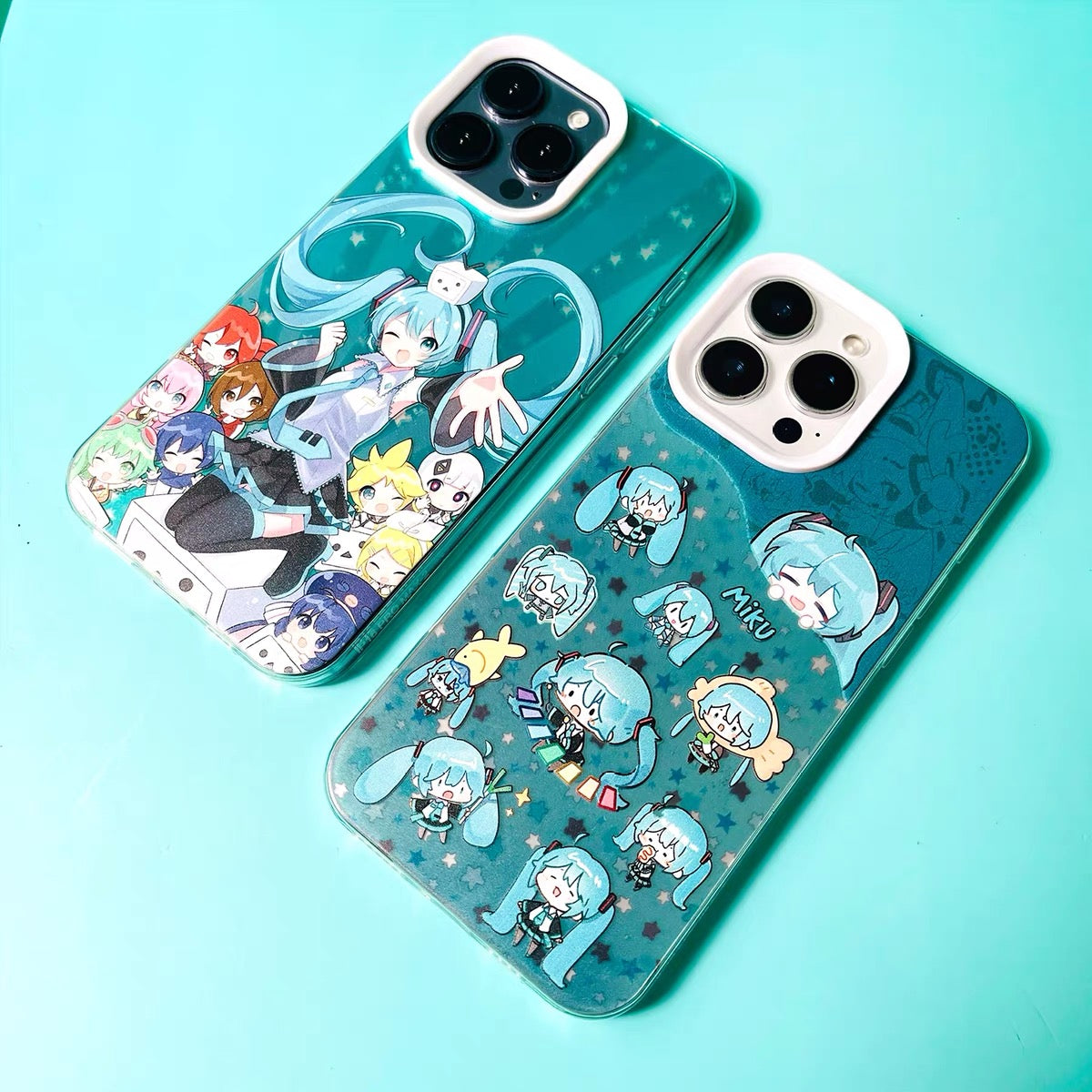 Japan Characters Miku Fan Works Part 1 Laser Case | World Project Sekai Group & Cute Emo 2 Styles - iPhone Case 11 12 13 14 15 16 16e 17 17e Pro Promax
