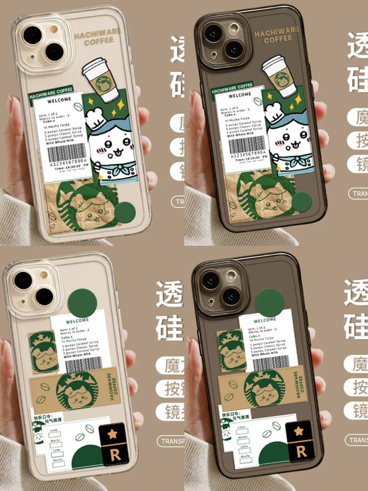 Japanese Cartoon ChiiKawa Coffee Shop | Hachiware Chef - iPhone Case XS 11 12 13 14 15 Pro Promax mini