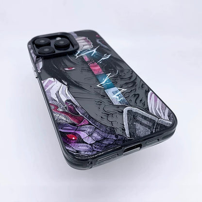 Japanese Anime Naruto Ninja | Laser Sakura with Sword - iPhone Case 7 8 PLUS XS XR X 11 12 13 14 15 16 Pro Promax SE3 SE2 KawaiiGiftLand