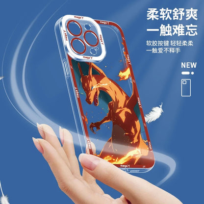 Japanese Cartoon Pokemon Evolution Verison | X Y Charizard - iPhone Case 6 7 8 PLUS SE2 XS XR X 11 12 13 14 15 16 16e Pro Promax 12mini 13mini - KawaiiGiftLand