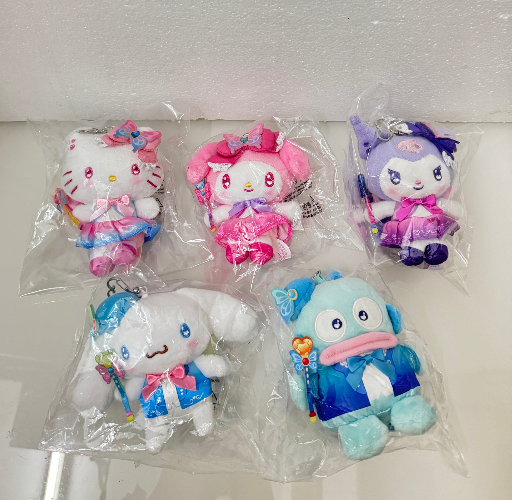 Sanrio Characters Magical Girl Style Keychain | Hello Kitty My Melody Kuromi Cinnamoroll Hangyodon - Convenience Store Limited Collectable Toys