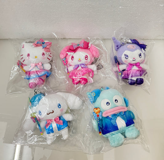 Sanrio Characters Magical Girl Style Keychain | Hello Kitty My Melody Kuromi Cinnamoroll Hangyodon - Convenience Store Limited Collectable Toys