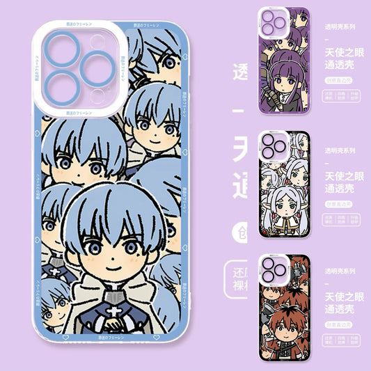 Japanese Anime FRIEREN Cute Drawing Full Screen Style | Frieren Himmel Fern Stark 4 Styles - iPhone Case PLUS SE2 XS XR X 11 12 13 14 15 16 16e 17 17e Pro Promax 12mini 13mini