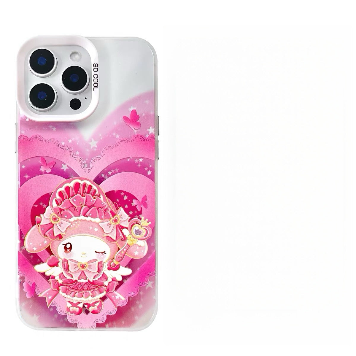 Japanese Cartoon Sanrio Magic Girl Lolita Laser Case | My Melody Kuromi Wish Me Mell & Cogimyun 3 Styles - iPhone Case 11 12 13 14 15 16 16e 17 17e 18 Pro Promax