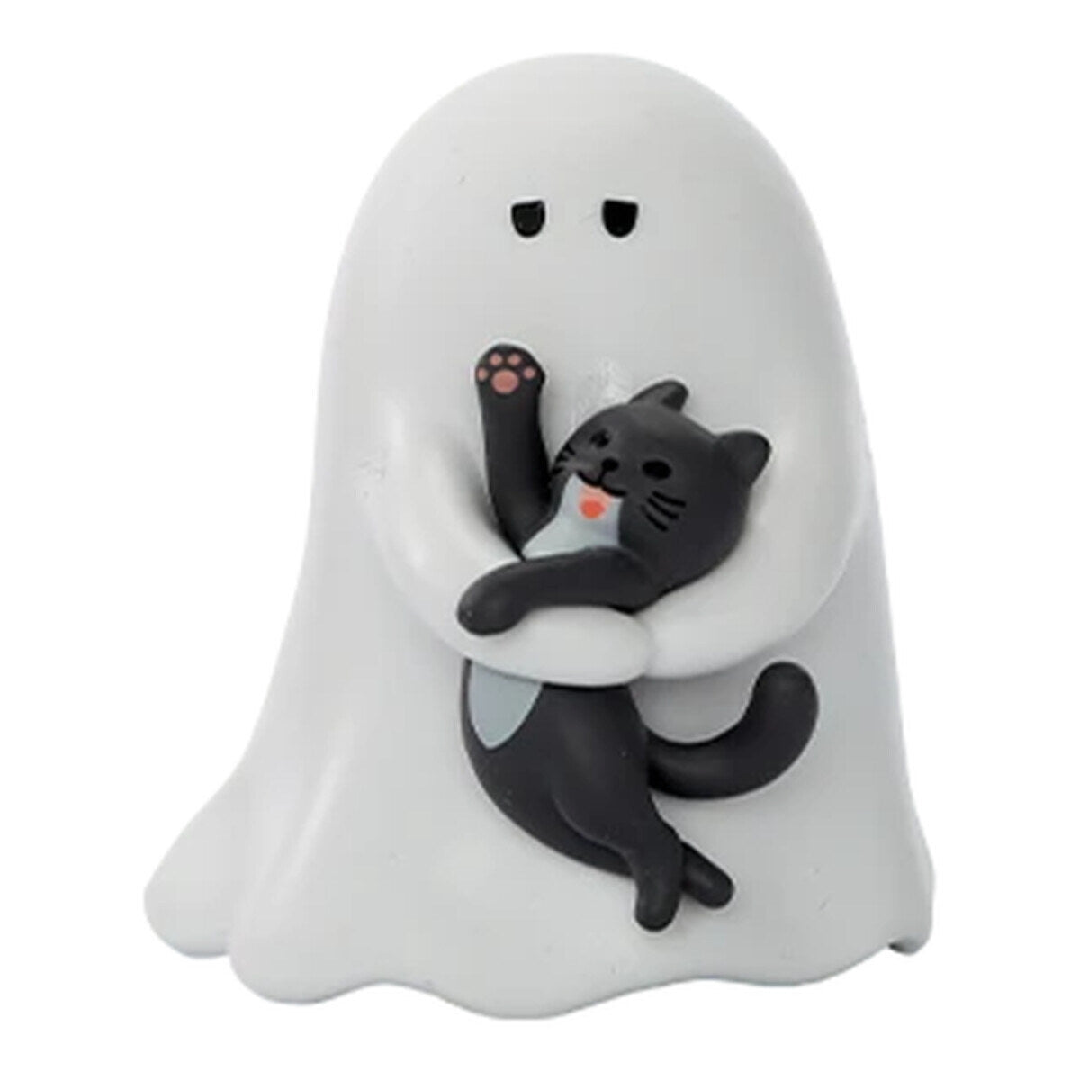 GHODY Behold My Cat - Frantic Blue-White Cat design, blue-white cat clawing at the ghost