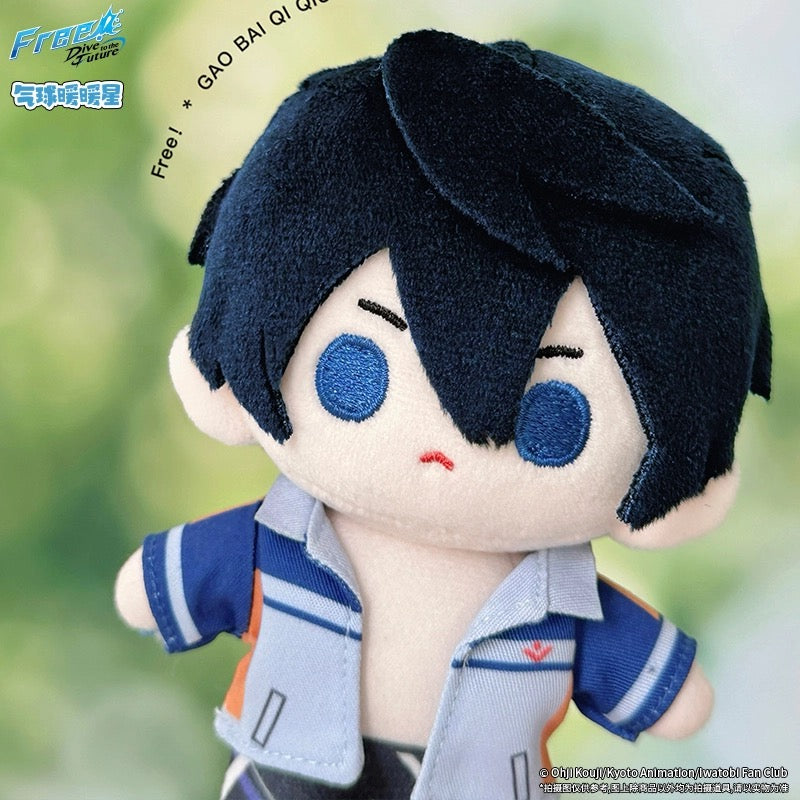 Japanese Anime Free! Iwatobi Swim Club Swimsuit Keychain | Haruka Makoto Rin Kirishima Sosuke Cute Kawaii 10cm Q Bean Doll - Cute Kawaii Item
