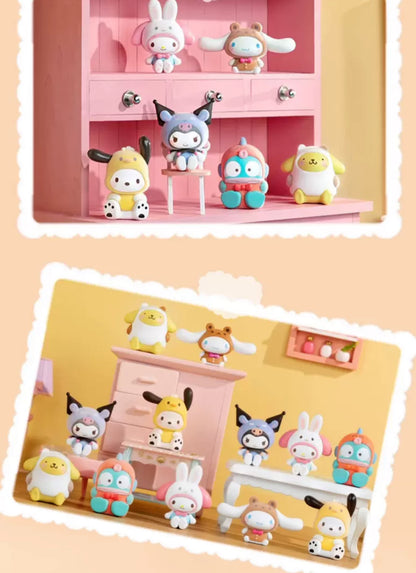 Sanrio Characters Animals Crossing Mini Series | My Melody Kuromi Cinnamoroll Pompompurin Pochacco Hangyodon - Kawaii Collectable Toys Toy Collection