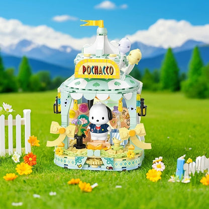 Top Toy x Sanrio Colorful Amusement Park Fair Rides | Pochacco Happy Game Center - Building Blocks Toy Collections