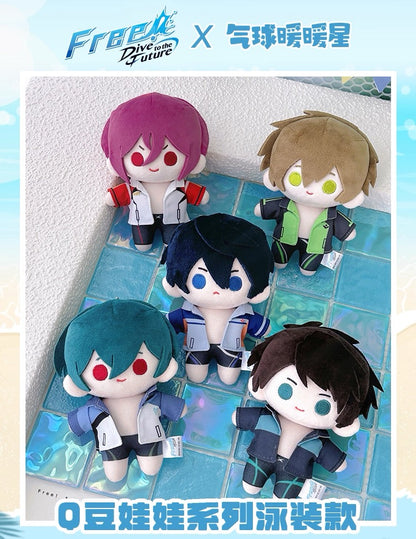 Japanese Anime Free! Iwatobi Swim Club Swimsuit Keychain | Haruka Makoto Rin Kirishima Sosuke Cute Kawaii 10cm Q Bean Doll - Cute Kawaii Item