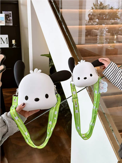 Japan Sanrio Silicone Big Head Shoulder Bag | Pochacco - Bag Birthday Girlfriend Children Gift