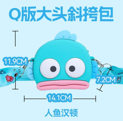 Japan Sanrio Silicone Shoulder Bag | Hello Kitty My Melody Kuromi Cinnamoroll Hangyodon  -  Kawaii Bag Birthday Girlfriend Children Gift