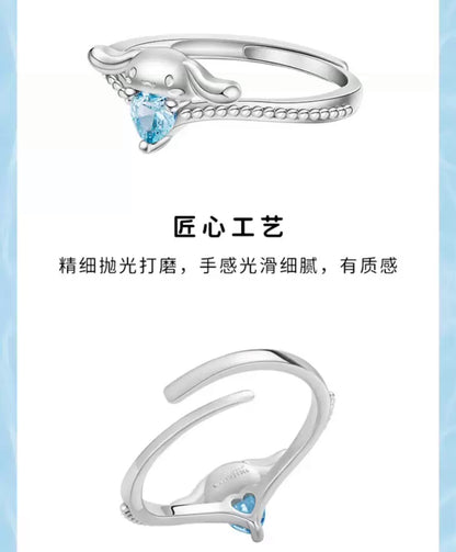 Sanrio x ZGO | Cinnamoroll Ocean Heart | Kawaii Accessories Ring with Ring Box