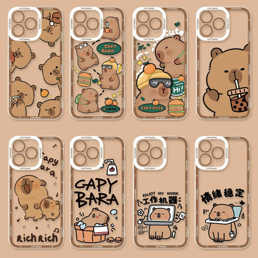Cute Animal Capybara | Part3 8 Styles - iPhone Case PLUS SE2 XS XR X 11 12 13 14 15 16 16e 17 17e Pro Promax 12mini 13mini