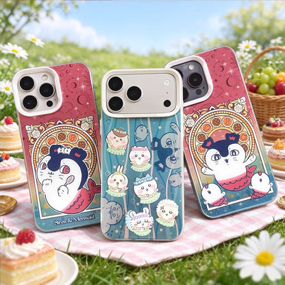 Japanese Cartoon ChiiKawa The Movie : The Secret Of The Mermaid Island Part 2 | Group & Siren 3 Styles - iPhone Case 11 12 13 14 15 16 16e 17 17e 18 Pro Promax