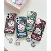Japanese Cartoon ChiiKawa Laser Phone Case with Strap | Magical Girl with Glass Window Kurimanju Rakko Shisa Furuhonya Magic - iPhone Case PLUS SE2 11 12 13 14 15 16 16e 17 17e Pro Promax 12mini 13mini
