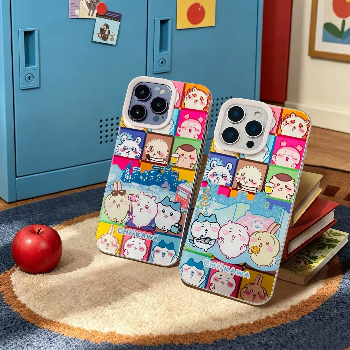 Japanese Cartoon ChiiKawa Laser Case | Sightseeing in City Day and Light - iPhone Case 11 12 13 14 15 16 16e 17 17e Pro Promax