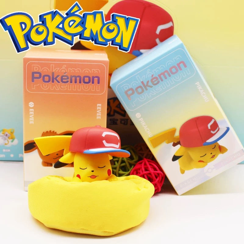 Japan Cartoon Pokemon Casual Time Series Part 1 | Sleeping Pikachu Eevee Bulbasaur Snorlax Jirachi Komala - Figure Kawaii Decoration KawaiiGiftLand