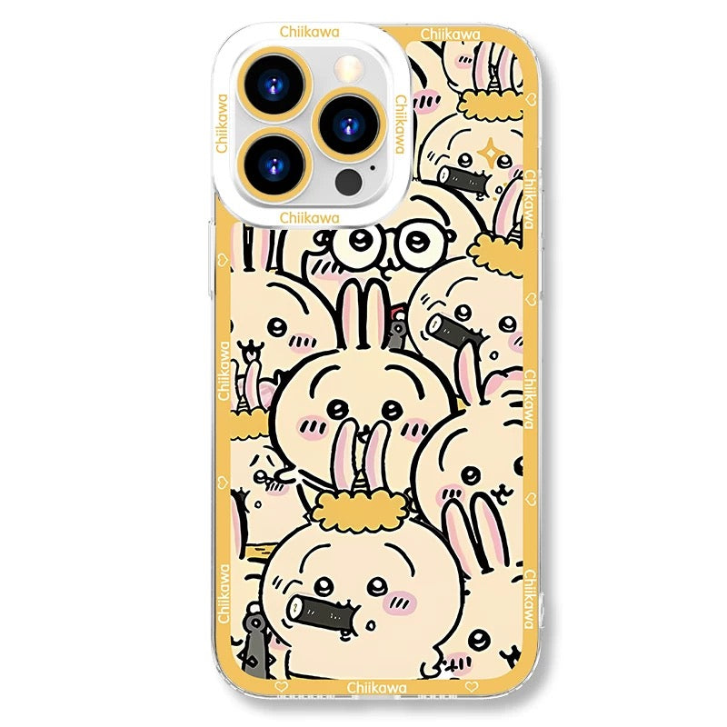 Japanese Cartoon Chiikawa Full Sceen | Chiikawa Hachiware Usagi Momonga Kurimanju - iPhone Case PLUS SE2 XS XR X 11 12 13 14 15 16 16e 17 17e Pro Promax 12mini 13mini