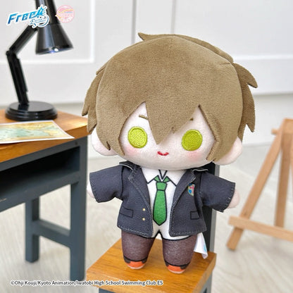 Japanese Anime Free! Iwatobi Swim Club Uniform Keychain | Haruka Makoto Rin Sosuke Cute Kawaii 10cm Q Bean Doll - Cute Kawaii Item