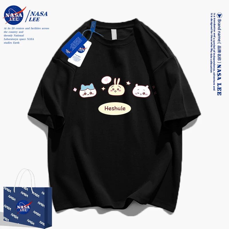 Japanese Cartoon ChiiKawa Casual Style T-Shirt Series | Chiikawa Hachiware Usagi Three Little Cute - Kawaii Fashion Items