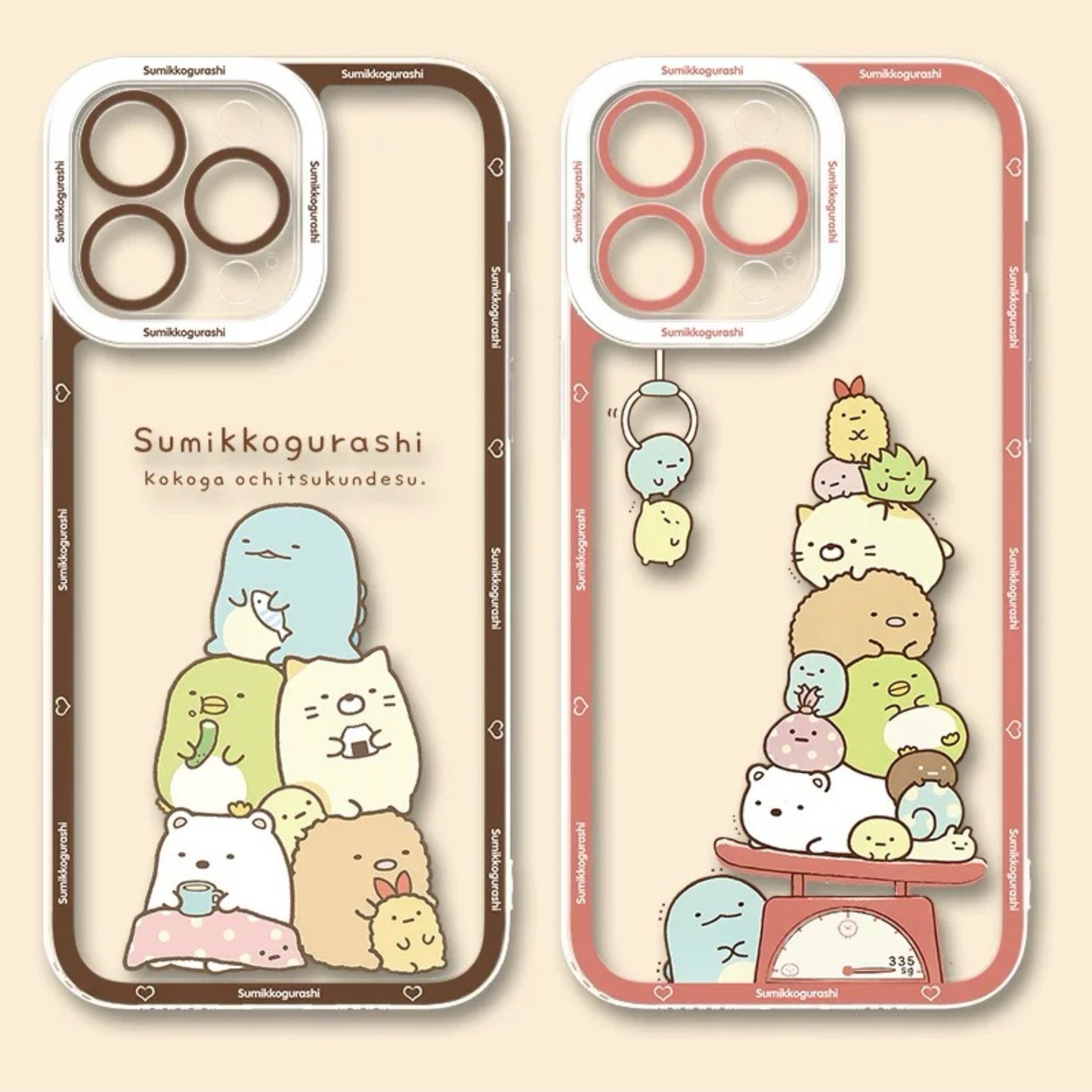 Japanese Cartoon Sumikko Gurashi | Relaxing Together On Weight 2 Style - iPhone Case PLUS SE2 XS XR X 11 12 13 14 15 16 16e 17 17e Pro Promax 12mini 13mini