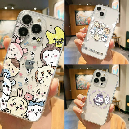 Japanese Cartoon Chiikawa Clean Case | Falling from Sky Devil Group 3 Styles - iPhone Case PLUS SE2 11 12 13 14 15 16 16e 17 17e Pro Promax 12mini 13mini
