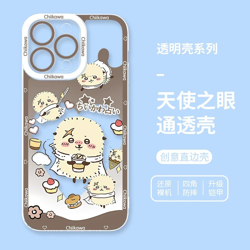 Japanese Cartoon Chiikawa Heart Shape Daily Version | Chiikawa Hachiware Usagi Momonga Kurimanju Rakko - iPhone Case PLUS SE2 XS XR X 11 12 13 14 15 16 16e 17 17e Pro Promax 12mini 13mini