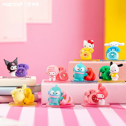 Sanrio Characters with Telephone Mini Box Series | Hello Kitty My Melody Piano Kuromi Cinnamoroll Pompompurin Pochacco Hangyodon - Kawaii Collectable Toys Toy Collection