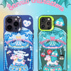 Japanese Cartoon Sanrio Merry Go Round | Cinnamoroll & Hangyodon with Friends Laser Colour Clear - Phone Case Samsung Galaxy S26 S25 S24 S23 S22 S21 FE Ultra Edge