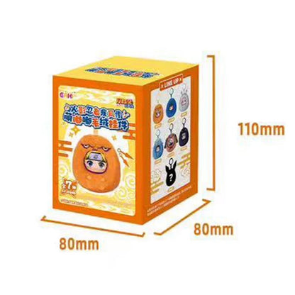Naruto Ninja Part 1 Plush Tama Style Series Limited Edition | Naruto Shippuuden Cute Beast Naruto Sasuke Sakura Kakashi Hinata Itachi Kurama - Vinyl Face Plush Doll Figure Keychain Collectable Toys Mystery Blind Box