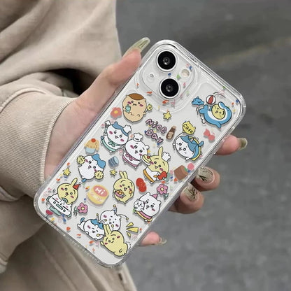 Japanese Cartoon Chiikawa Nice Day iPhone Case 6 7 8 PLUS SE2 XS XR X 11 12 13 14 15 Pro Promax 12mini 13mini
