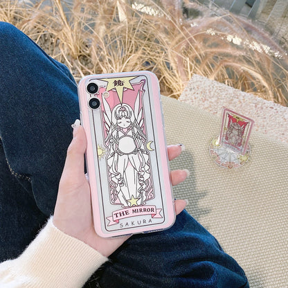 Cardcaptor Sakura Card Version Part 7 with Stand & Strap | The Hope & The Mirror - Phone Case Samsung Galaxy Z Flip Fold 3 4 5 6 7