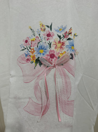 Korean Fashion Garden Style Shirt Series | Pink Flower Bouquet - Kawaii Fashion Items