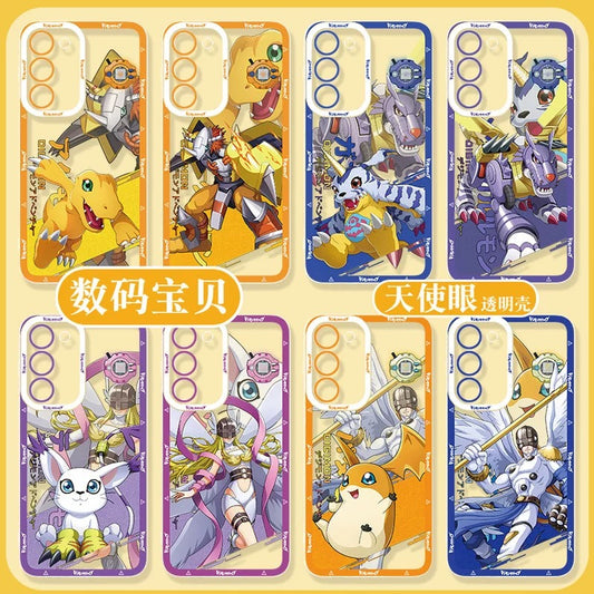 Japanese Cartoon Digimon Adventure Digital Monster Digivice Version | Agumon Metal Greymon Gabumon Metal Garurumon Tailmon Angewomon Patamon Angemon - Phone Case Samsung Galaxy S26 S25 S24 S23 S22 S21 FE Ultra Edge