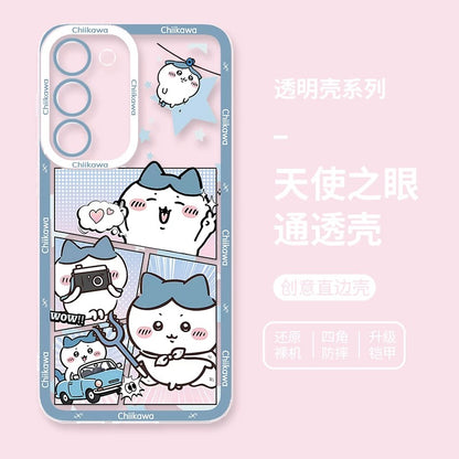 Japanese Cartoon Comic Outing Version | Chiikawa Hachiware Usagi Momonga - Phone Case Samsung Galaxy S26 S25 S24 S23 S22 S21 FE Ultra Edge