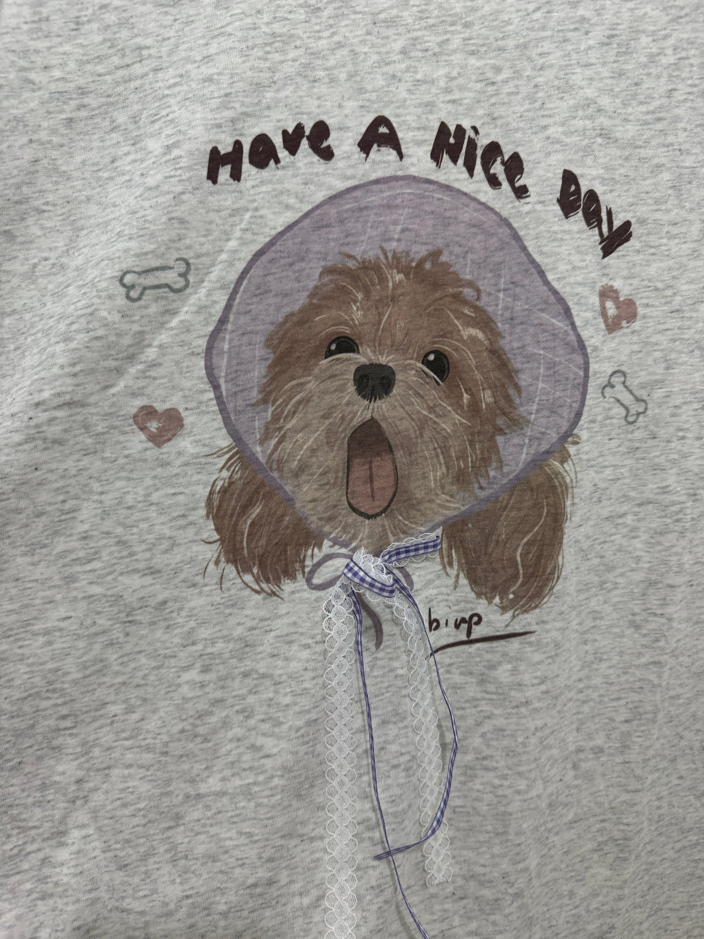 Korean Fashion Cute Animals Style T-Shirt Series | Poodle Have A Nice Day - Kawaii Fashion Items