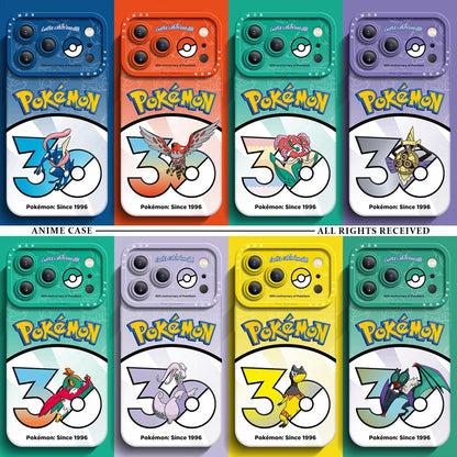 Japanese Cartoon Pokemon Silicone Case Pokemon 30 Anniversary Version Part22 | Greninja Talonflame Florges Aegislash Hawlucha Goodra Heliolisk Noivern 8 Styles - iPhone Case PLUS SE2 XS XR X 11 12 13 14 15 16 16e 17 17e Pro Promax 12mini 13mini